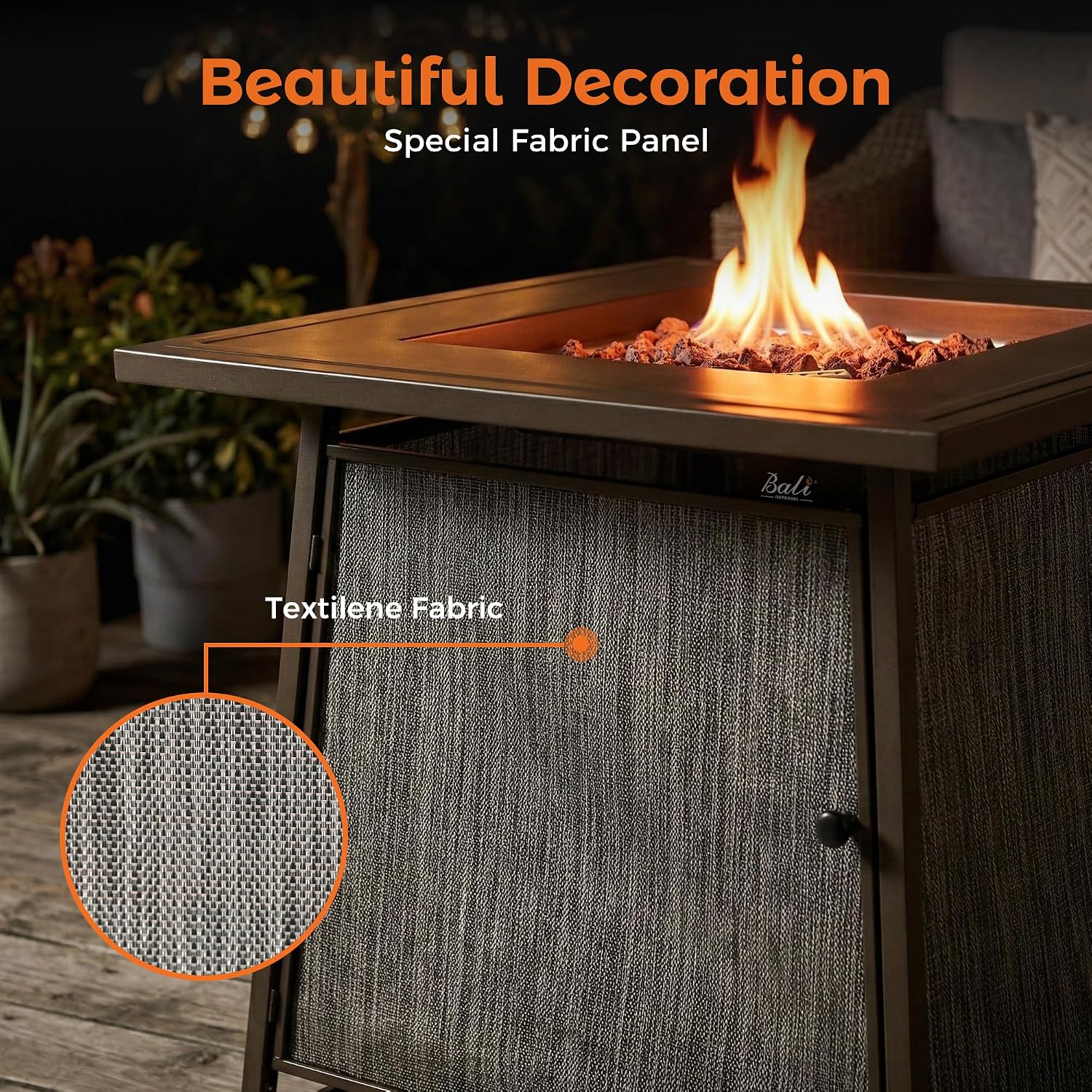 28 Inch Square 50000 BTU Propane Fire Pit Table