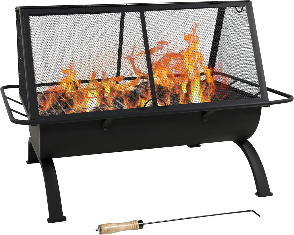 36 Inch Steel Fire Pit Complete Cooking Accessory Set