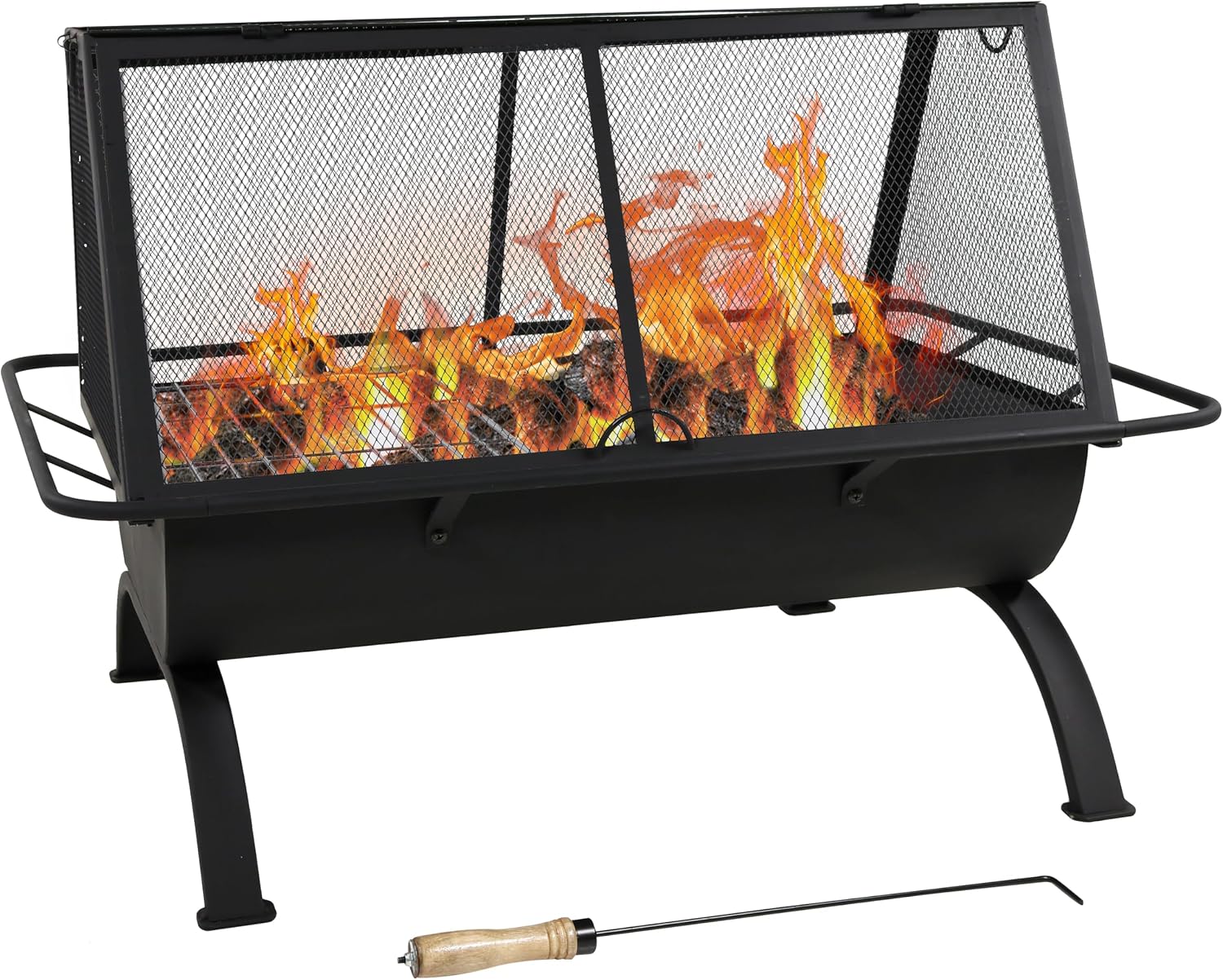 36 Inch Steel Fire Pit Complete Cooking Accessory Set