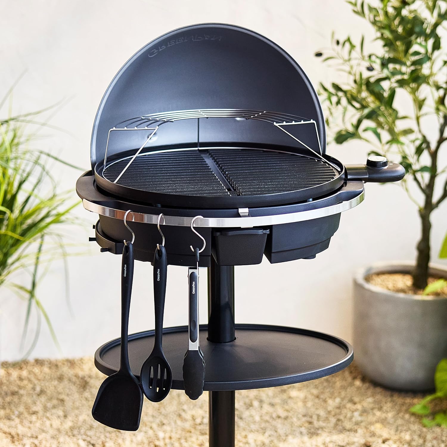 Portable 2-in-1 Indoor Outdoor Electric Grill Griddle